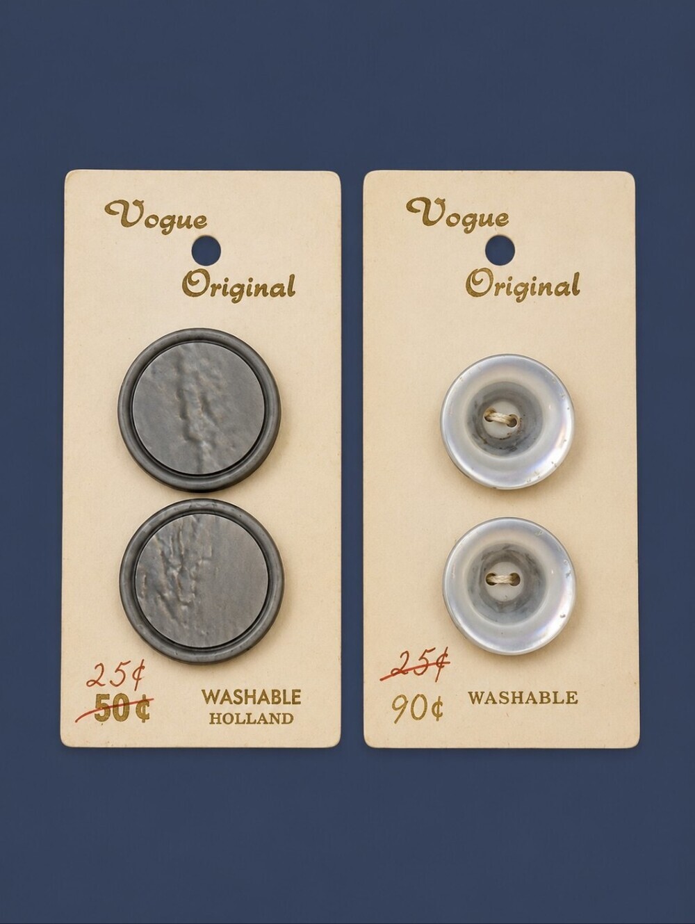 Vtg Vogue Gray and Moonglow Buttons